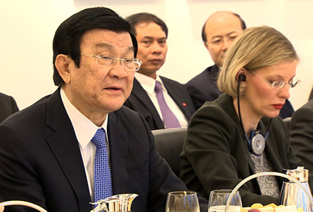 Chủ tịch nước Trương Tấn Sang phát biểu tại Viện Koerber.